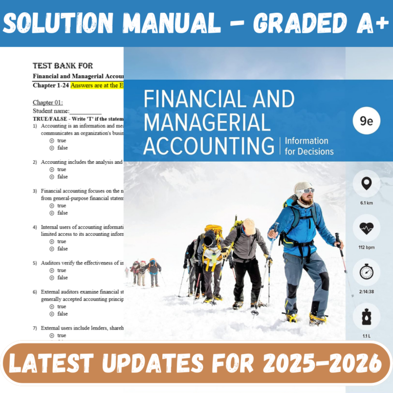 Financial and Managerial Accounting 9th Edition By John J. Wild