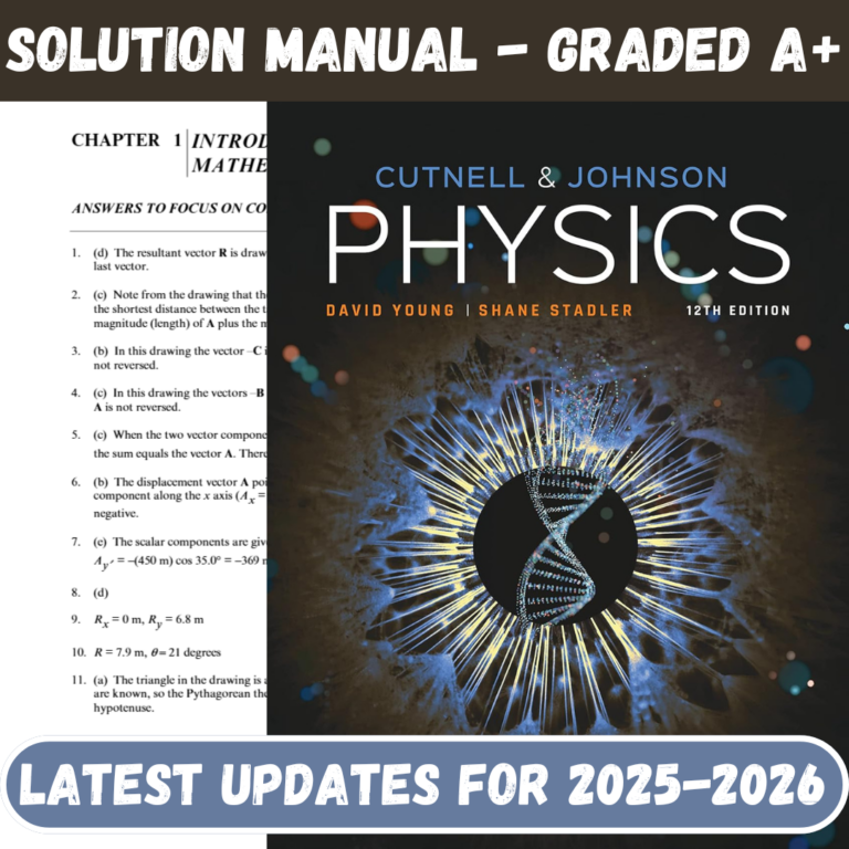 Physics 12th Edition By Cutnell