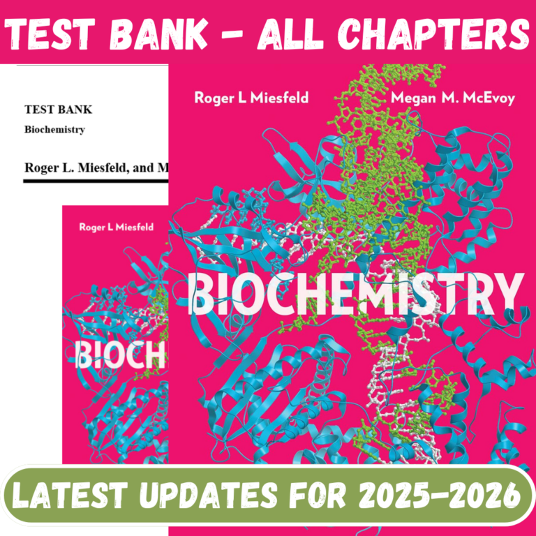 Test Bank For Biochemistry 2nd Edition By Miessfeld